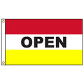 Open 3' x 5' Message Flag with Heading and Grommets